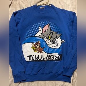 Vintage tom and jerry crew neck
